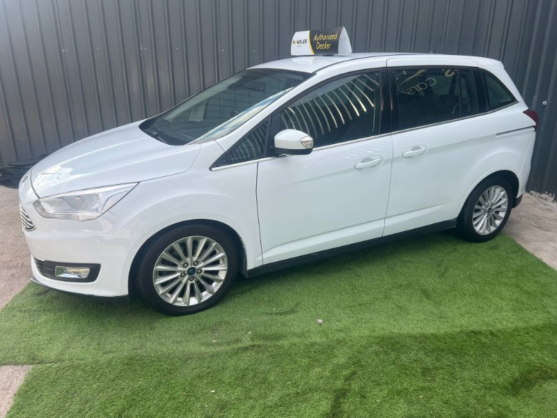 White Ford Grand C-MAX 1.0T EcoBoost GPF Titanium MPV 5dr Petrol Manual Euro 6 s/s 125 ps