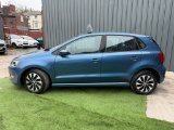 Blue Volkswagen Polo 1.0 TSI BlueMotion Tech BlueMotion Hatchback 5dr Petrol Manual Euro 6 s/s 95 ps