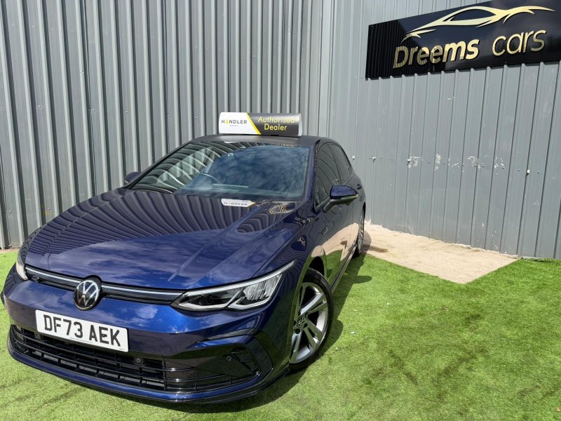 Blue Volkswagen Golf 1.5 eTSI MHEV R-Line Hatchback 5dr Petrol Hybrid DSG Euro 6 s/s 150 ps