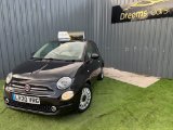 Black 2020 Fiat 500 1.2 Lounge Hatchback 3dr Petrol Manual Euro 6 s/s 69 bhp in Oldbury