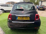 Black Fiat 500 1.2 Lounge Hatchback 3dr Petrol Manual Euro 6 s/s 69 bhp