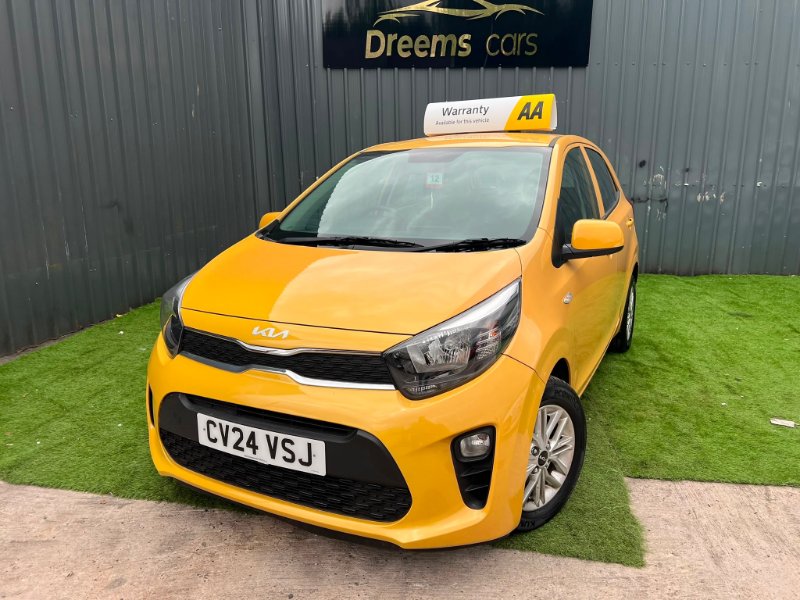 Yellow Kia Picanto 1.0 DPi 2 Hatchback 5dr Petrol Manual Euro 6 s/s 66 bhp